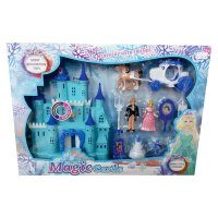 Музикален замък Принц и принцеса с каляска, звук и светлина - 302801, снимка 1 - Музикални играчки - 39206495