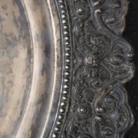 Продавам азиатска сребърна чиния от края на 19 век, снимка 10 - Антикварни и старинни предмети - 32830779