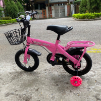 Детски Велосипед 12,14 и 16 инча Бяло ,Розово и Оранжево със светещи помощни колела, снимка 7 - Велосипеди - 44849329