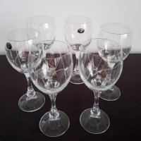 Сет 6 броя кристални чаши за вино Bohemia, снимка 6 - Сервизи - 35552753
