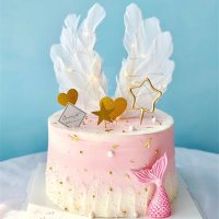 LED светещи крила криле за ангел Кръщене топер декор торта украса парти, снимка 5 - Други - 21879949