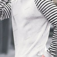 Мъжки рипсен пуловер с ръкави на райе, 3цвята - 023, снимка 8 - Пуловери - 39783112
