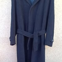 Черно дълго дамско палто с реглан ръкав и цепка отзад., снимка 4 - Палта, манта - 43516788