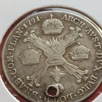 Сребърна монета 1/4 кроненталер 1791г. Леополд втори Виена Австрийска Нидерландия 13724, снимка 7 - Нумизматика и бонистика - 42987332