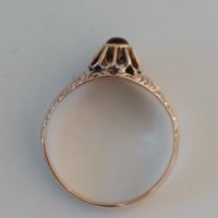 Стар Руски дамски златен пръстен с натурален рубин/злато 14 карата/, снимка 6 - Пръстени - 39617139