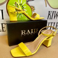 Жълти Сандали Raid London 42- 26.5 см , снимка 1 - Дамски обувки на ток - 40152721