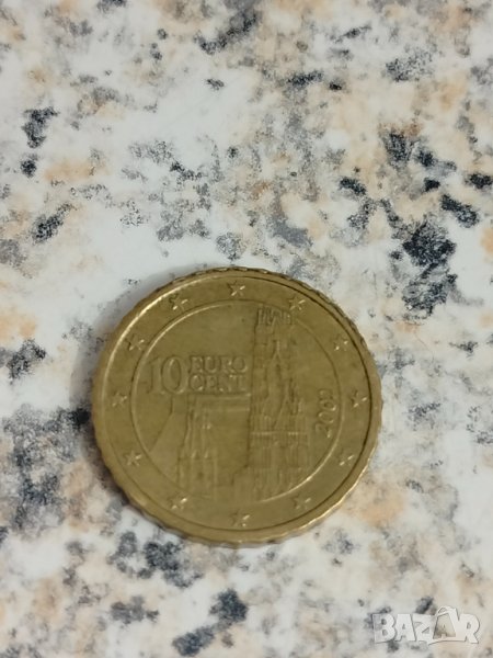 Монета Австрия 10 евроцента 2002, снимка 1