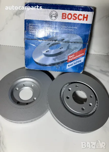 Спирачни дискове BOSCH за CITROEN C3, C4, DS, Berlingo, PEUGEOT 207, 307, 308, 408, 3008, Partner , снимка 1