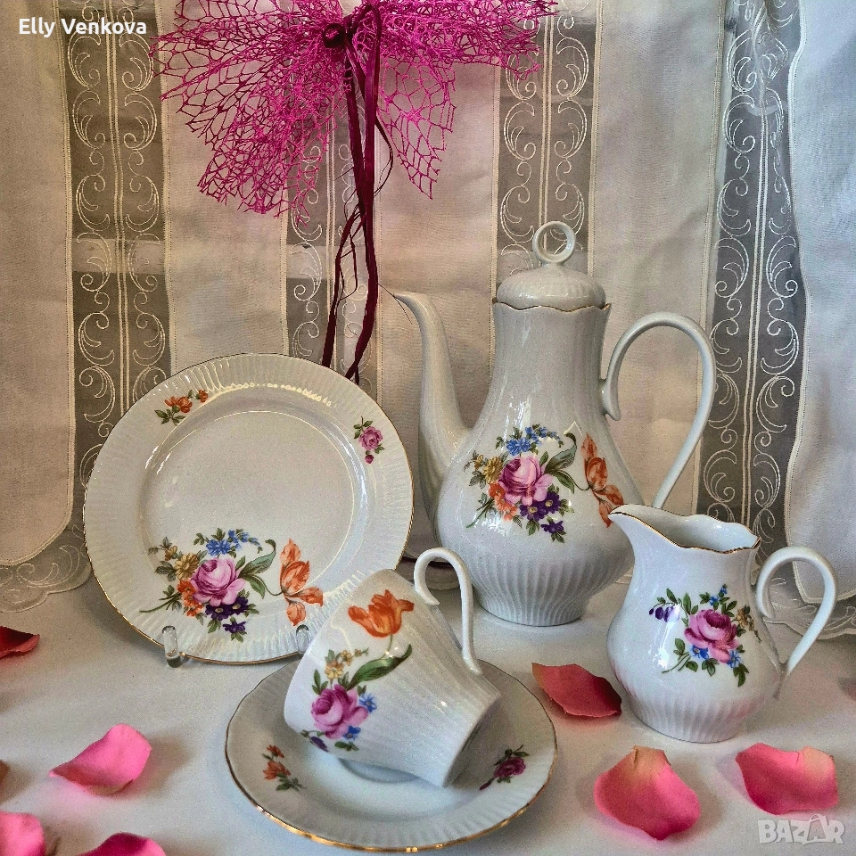 Винтидж порцеланов сервиз за чай или кафе Jlmenau, снимка 1
