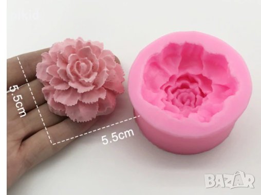  3D дълбок Карамфил силиконов молд форма декорация торта фондан шоколад сапун гипс, снимка 1