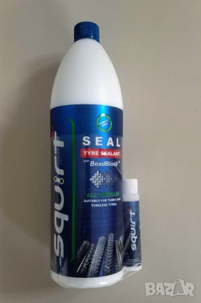 Squirt SEAL 1 л - Боза за запушване на пробиви във велосипедни гуми, снимка 1