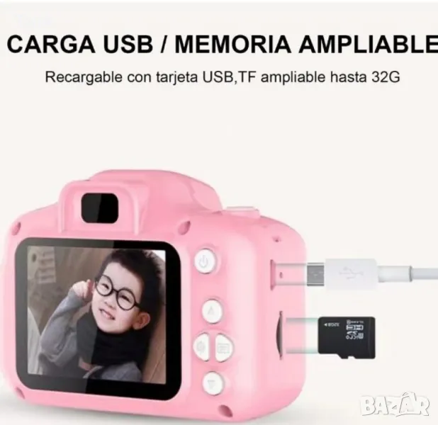 Детски цифров фотоапарат 1080P – Идеалният подарък за малки фотографи, снимка 1