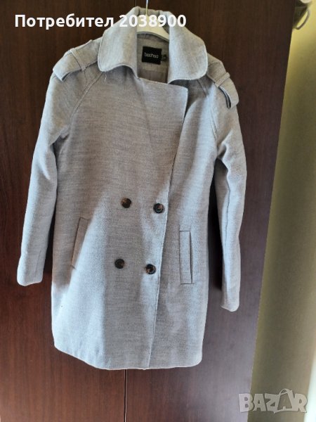 Дамско сиво палто, снимка 1