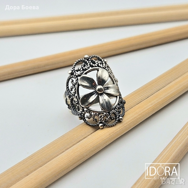 Сребърен пръстен: "Флоренция", снимка 1