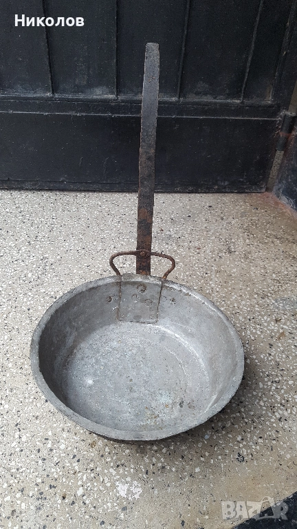Стар калайдисан меден тиган, снимка 1