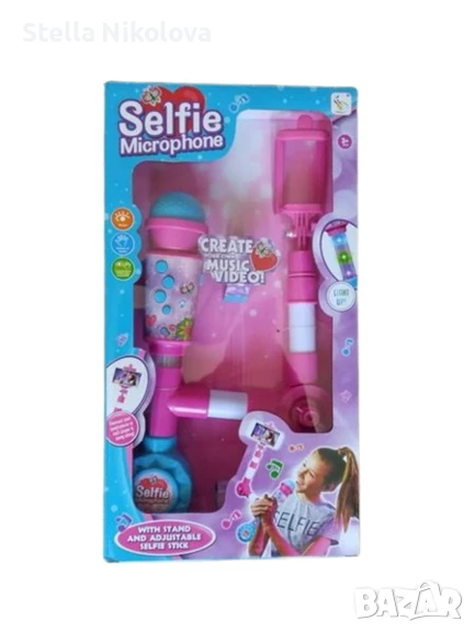 Играчка Микрофон със селфи стик, снимка 1