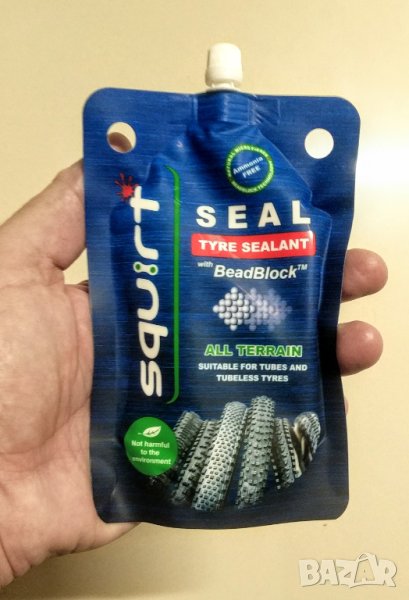 Squirt SEAL 120 мл - Боза за запушване на пробиви във велосипедни гуми , снимка 1