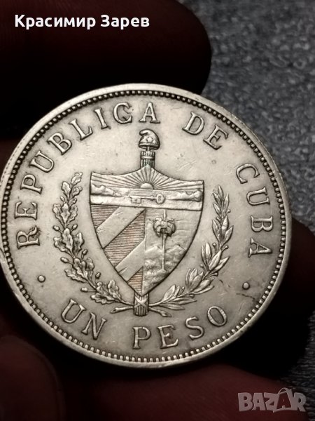 1 песо 1934 год., Република Куба, сребро 26.72 гр., проба 900/1000, снимка 1