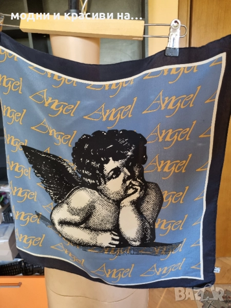 Копринен шал с ефектен десен, снимка 1