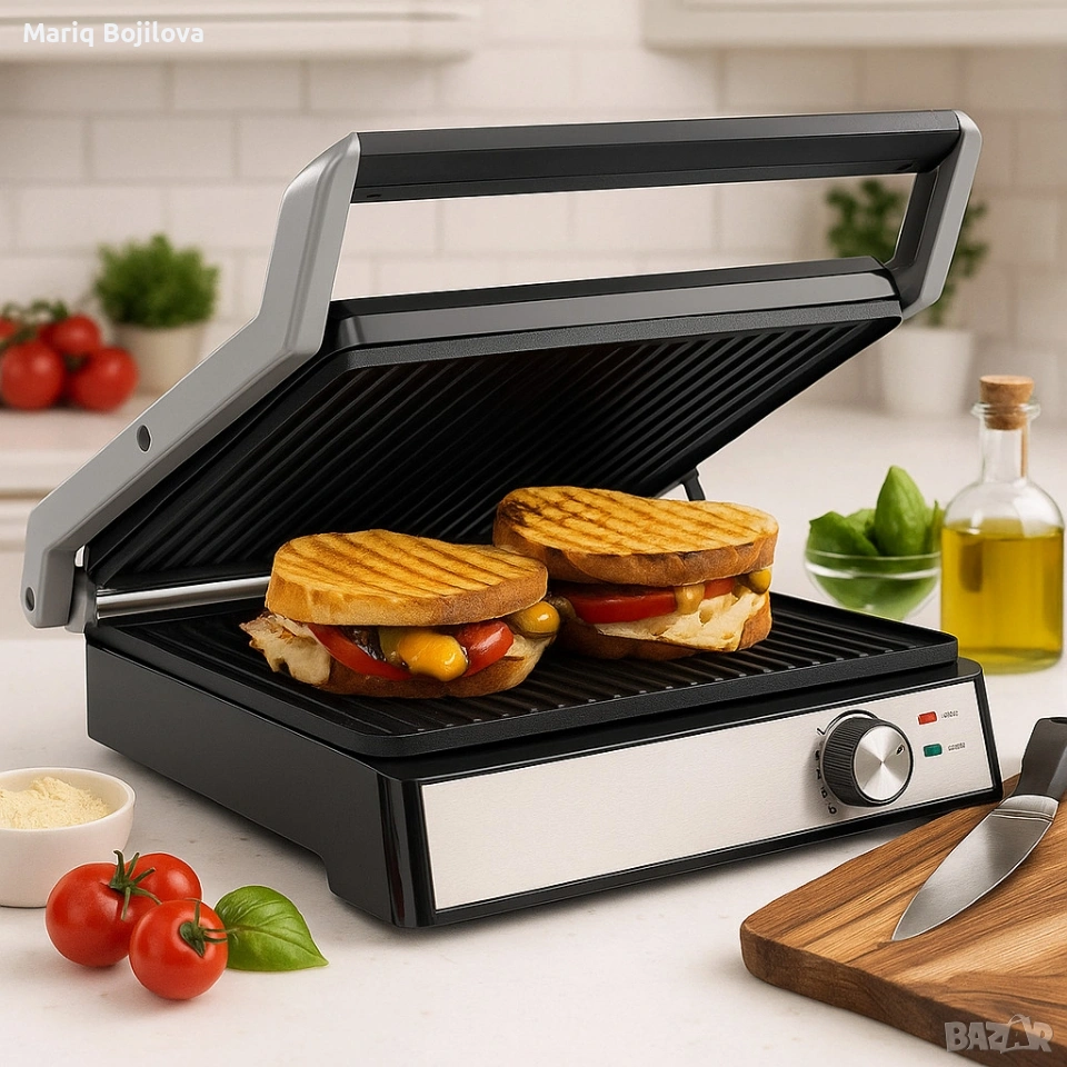 Електрически грил-тостер 2в1 Royalty Line RL-PG7933, снимка 1