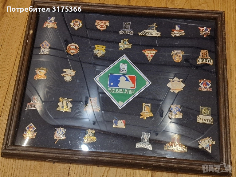 Комплект значки  на отборите в Официалната бейзболна лига MAJOR LEAGUE BASEBALL , снимка 1