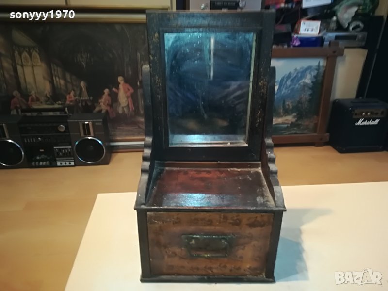 АНТИКА СТАРО ОГЛЕДАЛО С ЧЕКМЕДЖЕ 0605231929, снимка 1
