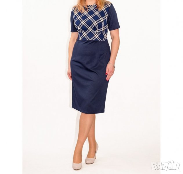Тъмносиня рокля марка Setline - 4XL, снимка 1