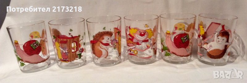 стъклени чаши - с детски мотиви, снимка 1