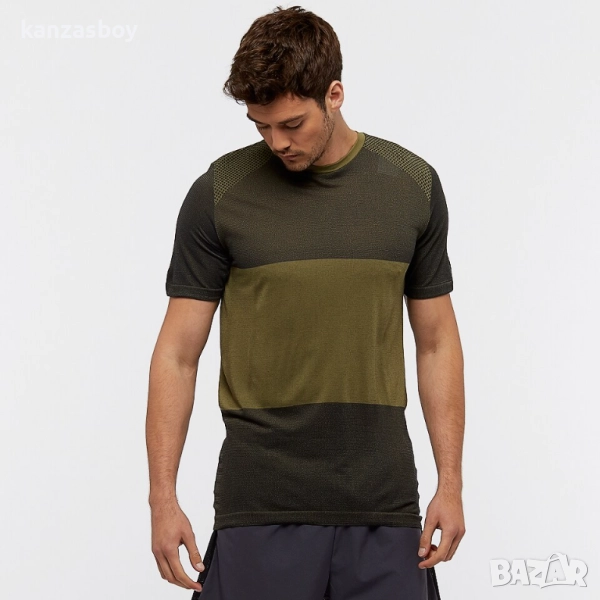 ASICS fuzeX Seamless SS Top Martini Olive - страхотна мъжка тениска Л, снимка 1