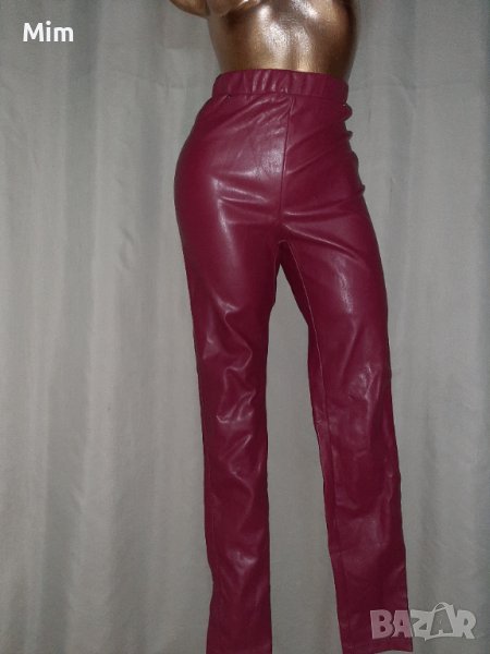 L Кожен клин бордо @, снимка 1