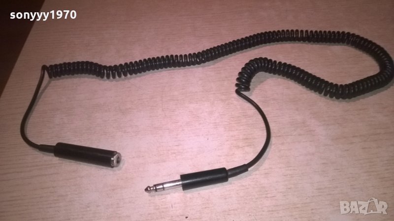 поръчан-СТЕРЕО КАБЕЛ-КЪДРАВ 1.40М-ГОЛЯМ ЖАК И БУКСА, снимка 1