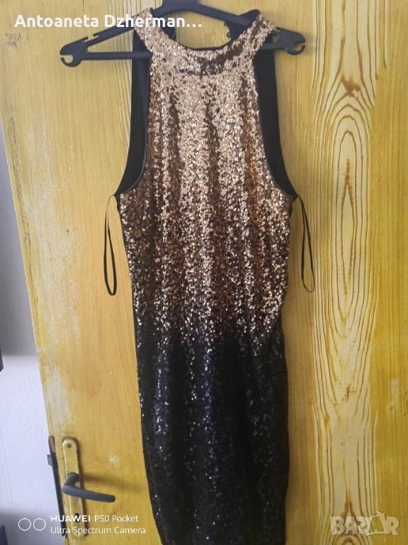 Уникална рокля с пайети , снимка 1