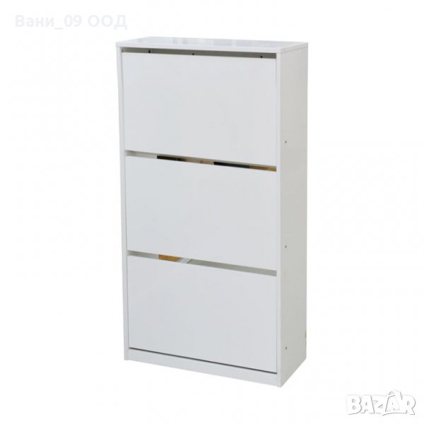121см Висок бял шкаф за обувки, снимка 1