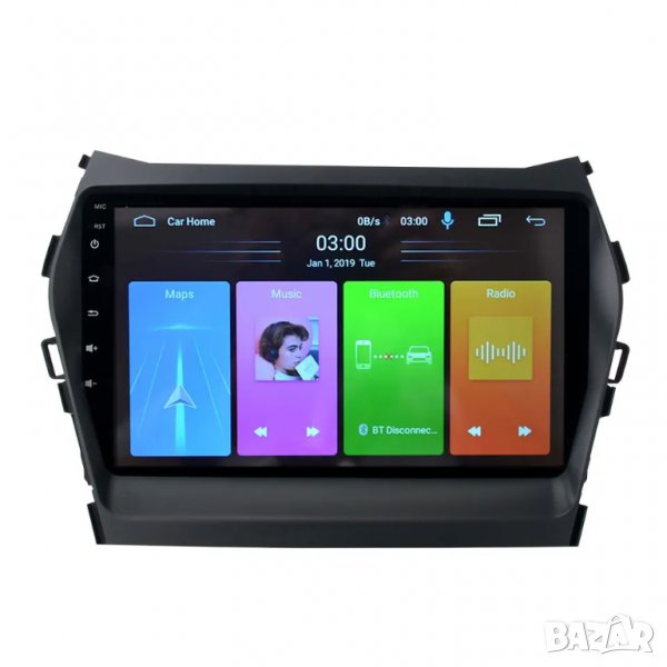 Мултимедия HYUNDAI SANTA FE, IX45 2013, 2017, 2 DIN, MP3 плеър с Екран Android, Навигация, Двоен дин, снимка 1