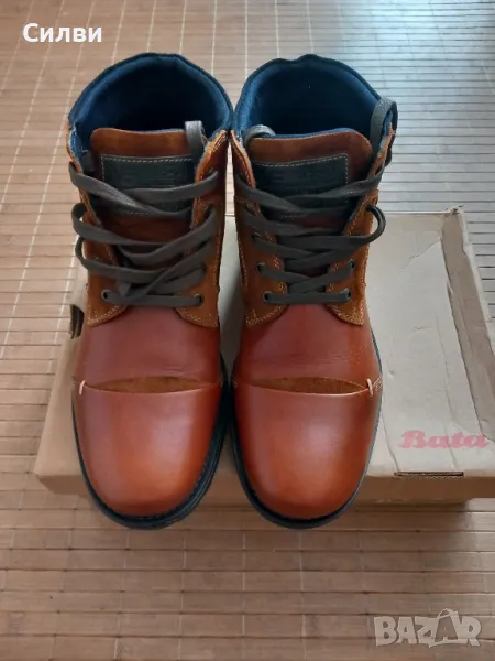 Мъжки боти от естествена кожа, марка Bata, снимка 1