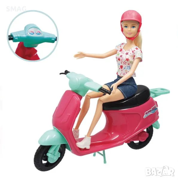 Детска играчка Vespa с кукла и чанта S_1222487, снимка 1