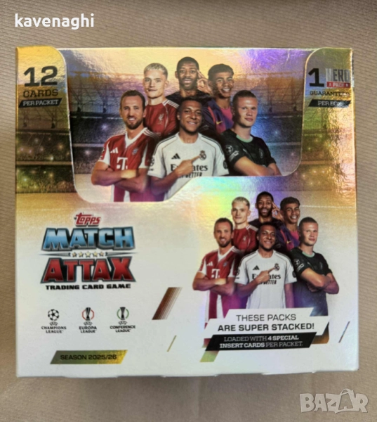 Продавам: TOPPS Match Attax 2025/2026 - кутия 32 пакета x 12 карти, снимка 1