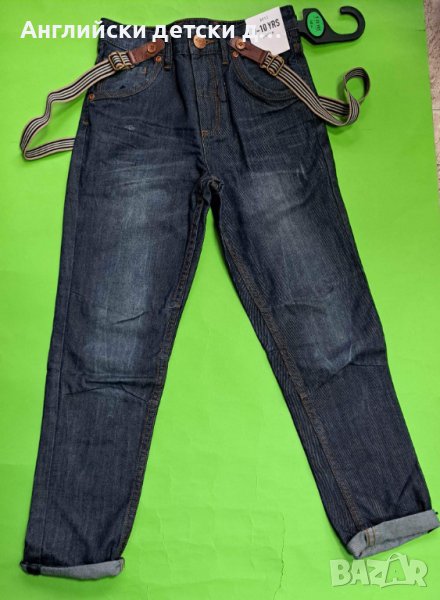 Английски детски дънки с тиранти , снимка 1