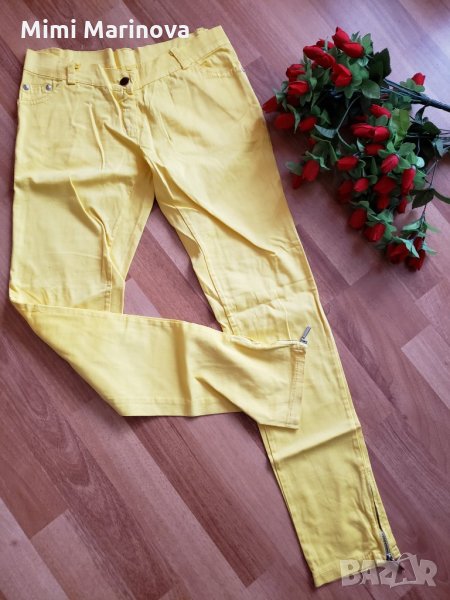 Жълт панталон с подвижен цип на крачолите , снимка 1