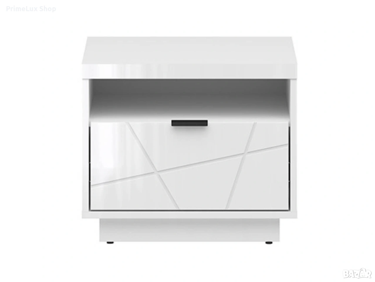 Нощно шкафче FORN KOM1S корпус и фронт бял лак , снимка 1
