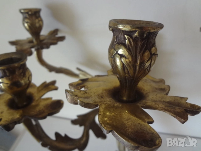 Комлект големи изящни свещници от Виена, снимка 8 - Антикварни и старинни предмети - 53527216