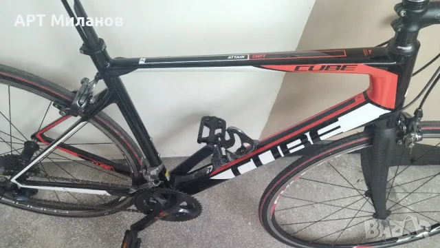 Нов шосеен карбонов  велосипед Cube Attain Cmrt., снимка 7 - Велосипеди - 36766397