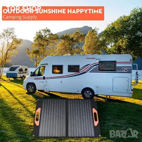 Преносим соларен панел 100w с инвертор за директно зареждане