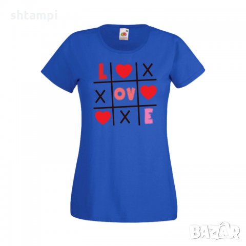 Дамска тениска Свети Валентин Tic Tac Toe Love 1