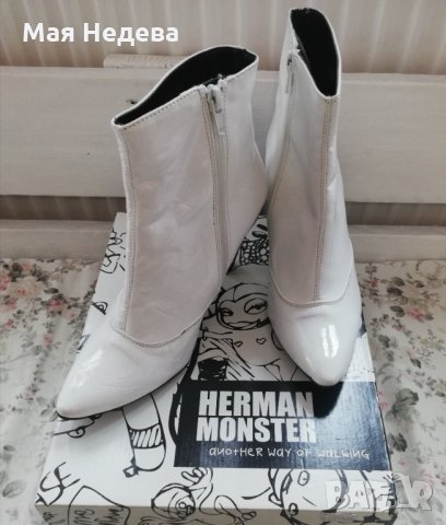 Дамски бели боти Herman Monster 38, снимка 2 - Дамски боти - 34811318