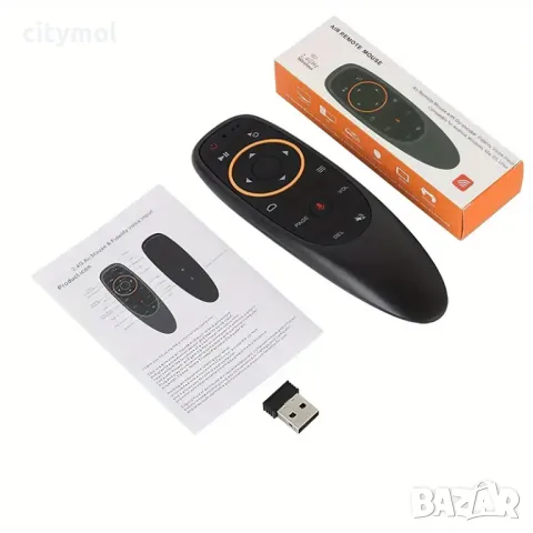 Дистанционно с гласов контрол и мишка, Air Mouse G10 за Smart TV Box, Wireless, снимка 5 - Дистанционни - 49200336