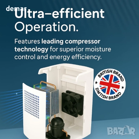 Devola 12 л/ден обезвлажнител и HEPA H13 пречиствател на въздух,DVH12L, снимка 9 - Влагоабсорбатори и влагоуловители - 52404484