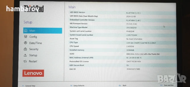 Бизнес лаптоп Lenovo ThinkPad L14 Gen 2 с Core i5-1135G7 14" FHD,  256GB SSD 16GB DDR4 Win11, снимка 7 - Лаптопи за работа - 50578003