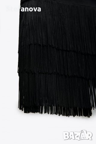 Zara-Нова пола с ресни, снимка 4 - Поли - 32070615