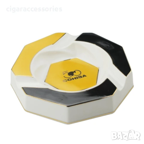 Керамичен пепелник COHIBA – за 3 пури, снимка 4 - Табакери - 51356784